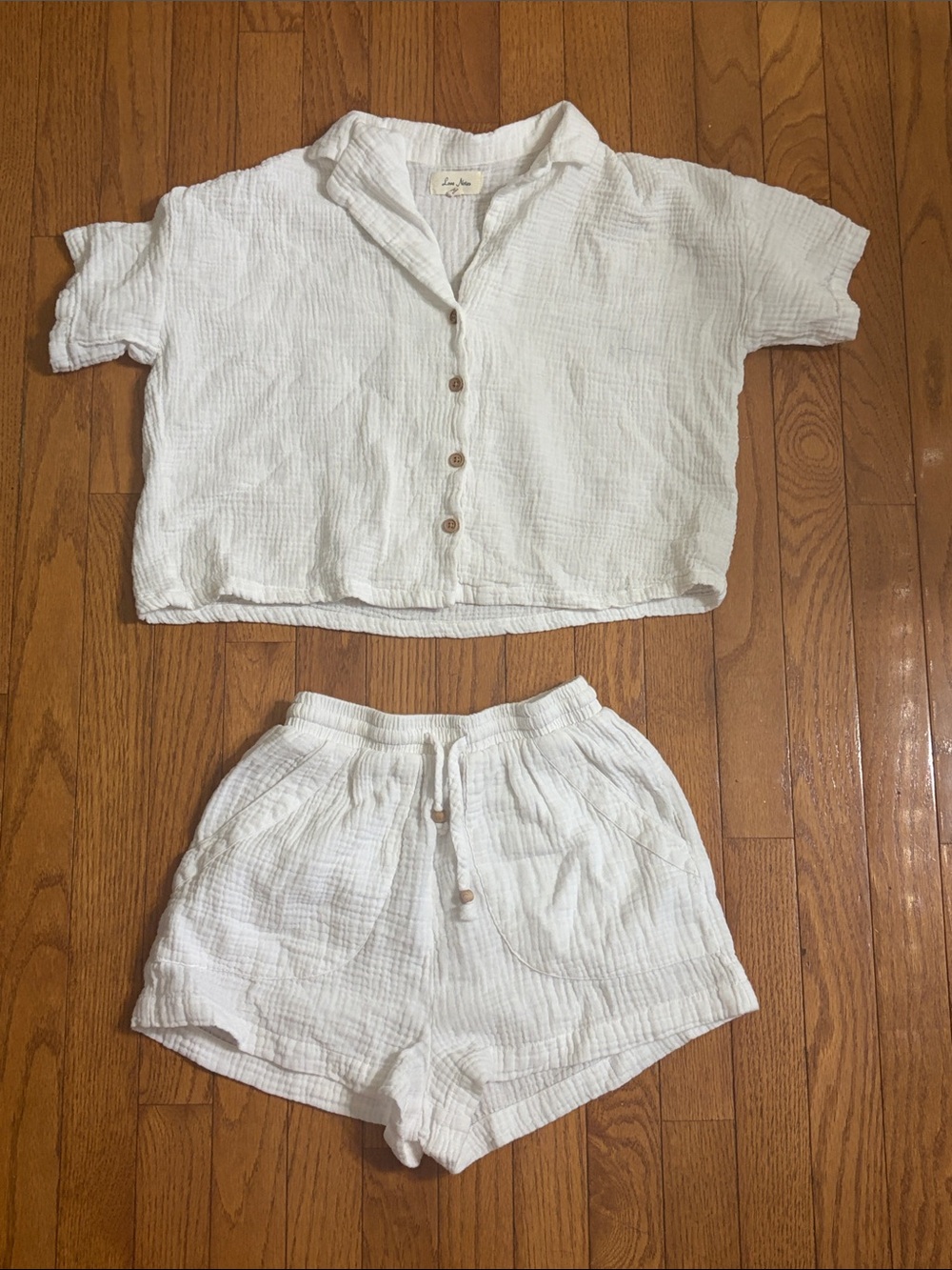 Love Notes White Two-Piece Kids Matching Set